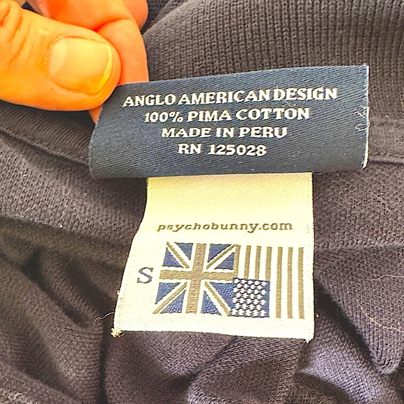 Psycho Bunny Navy Blue Polo Shirt Sz-S - Picture 7 of 7